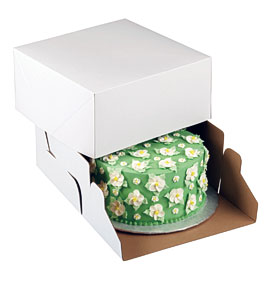 Wilton Corrugated Cake Boxes 2 Pkg 10""X10""X5""