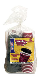 Solo Cup SOLO Cup Company Bistro Hot Cold Foam Cups With Lids, 12oz .