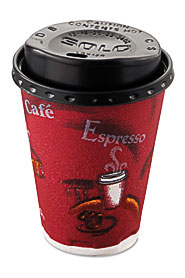 Solo Cup SOLO Cup Company Bistro Hot Cold Foam Cups With Lids, 12oz .