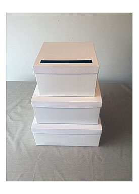 DIY White Deluxe Wedding Card Boxes Triple By AllAboutYouGiftBoxes