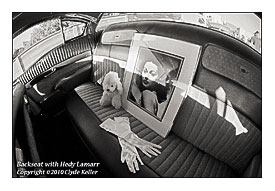 Home > Fine Art Photography > HEDY LAMARR BACKSEAT, Hollywood Movie .