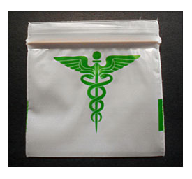 100 Green Medical Caduceus 2x2 Small White By NooYouProducts