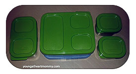 The Two Tupperwares Are Breakfast And Dinner And The Two compartment .