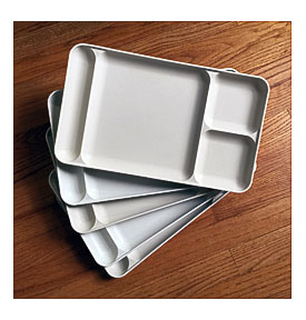 Tupperware Lunch Trays 70s VGC Set Of 5 Cream By AttysVintage