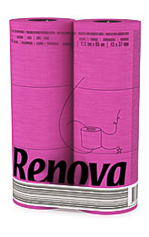 Renova 3 Ply Soft Colour Toilet Loo Bathroom Tissue Paper Rolls 6 Pack .