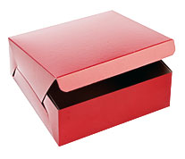 Square Red Cake Box 8x8x3 Bake King Singapore