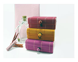 SALE Orange Jewelry Box Small Storage Box Bamboo By ShopToCreate