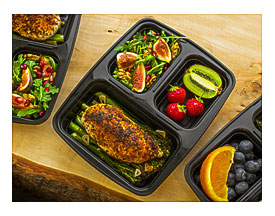 . Safe BPA free Bento Lunch Boxes With Lids And Plate Dividers