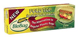 . BG10814 Biobag Compostable Sandwich Bag 12x25 CT