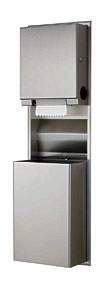 3961 Recessed Roll Towel Dispenser Waste Receptacle Bobrick Washroom .