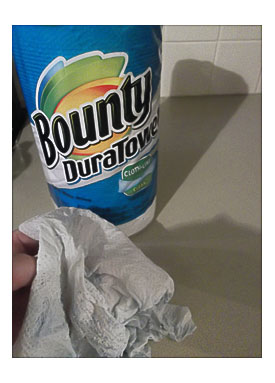 Gone, I Only Used One Sheet Of Paper Towel, And The Bounty DuraTowel .
