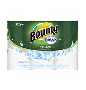 Bounty Paper Towels With Dawn, 2 Ply, 11 X 14, 49 Roll, 24 Carton .