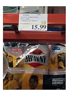 Costco Brawny Paper Towels 15 Roll $ 15 99 Or