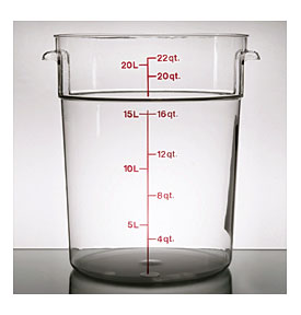 Cambro 22QT Clear CamWear Round Container RFSCW22135 Williams .