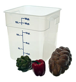 Cambro 18SFSPP190 18 Qt Polypropylene Food Storage Container .