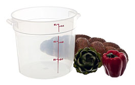 Cambro RFS6PP190 6 Qt Round Polypropylene Food Storage Container .