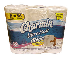 Charmin Charmin Ultra Soft Toilet Paper Mega Rolls, 328 Sheets, 9 .