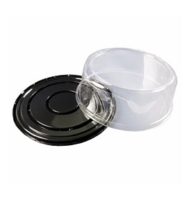 Inch Cake Container 2 3 Layer Black Base With Clear Lid