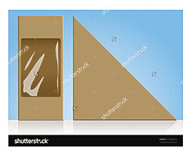 . Take out sandwich food container vector visual plain blank 101038276