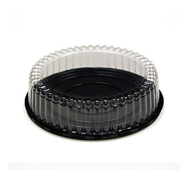 Pactiv 8 Dia Deep Plastic Cake Containers With 3 1 2H Dome Lid Case Of .