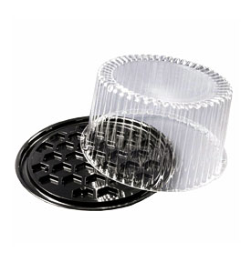 Inch Cake Container 2 3 Layer Black Base With Clear Lid