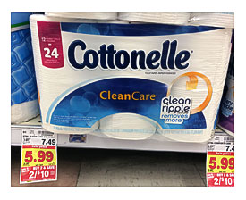 Cottonelle CleanCare Toilet Paper As Low As $4.13 At Kroger 12 Double .
