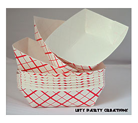 Paper Food Trays 251 Lb. Red Check By LetsPartyCreations On Etsy