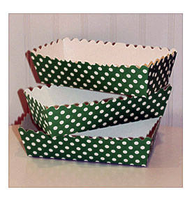Paper Food Tray 5 Green Dot Food Trays Hot Dog By ThePartyFairy