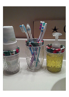 Bathroom Set Mason Jars Dixie Cup Dispenser Toothbrush Holder And Soap .
