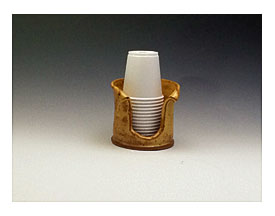 Pottery Bathroom Cup Holder 3 Ounce In Golden By PotteryByYvonne