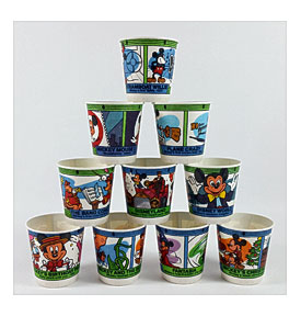 95 Vintage Dixie Cups Disney Mickey Mouse 60th Anniversary Disposable .