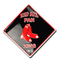 Dixie Seal And Stamp Boston Red Sox Xing Metal Parking Sign