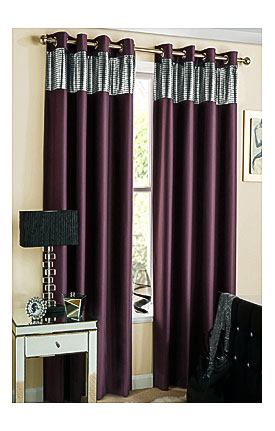 . Thermal Blockout Eyelet Curtains In Aubergine Terrys Fabrics UK