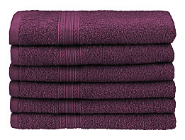 Eco Friendly 6 Piece Hand Towel Set, 100% Ring Spun Cotton, 18 Colors .