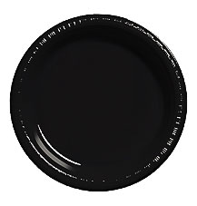 . Plastic Tableware Black Party Supplies Black 10.25" Disposable Plastic