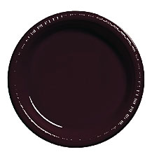 . Burgundy 10.25" Disposable Plastic Dinner Plates 600 Palstic Plates