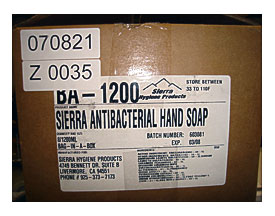 Sierra # BA 1200 Antibacterial Soap Cartridge Refills 1200 Mil Ea .