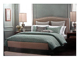 Fieldcrest Luxury ICON STERLING BLUE 3 Pc Comforter Set Full Queen .