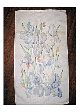 Fieldcrest Velvet Cotton Hand Towel Blue Iris Vtg 1977 89 17 X 30 Mint