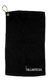 Fingertip Towel With Grommet In Dark Colors, Custom Printed Fingertip .