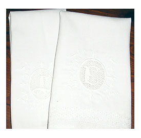 Monogram Linen Fingertip Towels 2 In Set Photo By Mysewing .