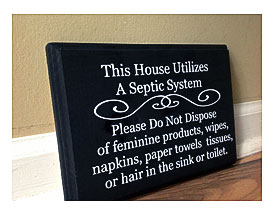 Septic System Rules Wooden Sign Plaque Do Not By GAGirlDesigns