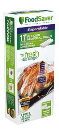 FoodSaver® Expandable Heat Seal Rolls, 2 Pack, 11"x16' At FoodSaver .