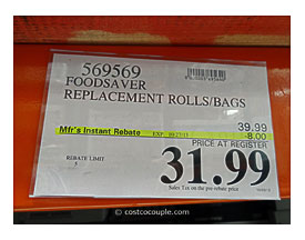FoodSaver Replacement Rolls And Bags Costco 3