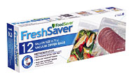 FoodSaver® FreshSaver® Gallon Size Zipper Vacuum Sealer Bags, 12 .