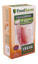 FoodSaver® GameSaver® 8" X 20' Long Vacuum Seal Rolls, 2 Pack
