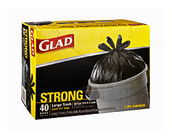 Home Glad Quick Tie Strong Large Trash Bags 30 Gallon