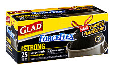 . Glad Force Flex Extra Strong Large Drawstring Trash Bags 30 Gallon