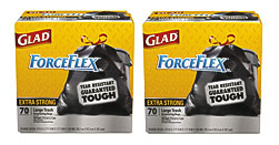 . 13 Gallon 34 Count Glad Forceflex Tall Kitchen Bags. Content