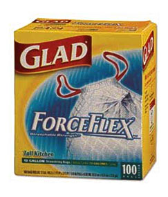 Glad Forceflex Tall Kitchen Bags, 13 Gallon, 100 Ct.